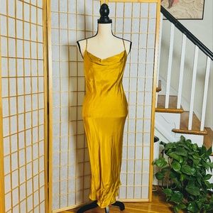 Zara Slip Mustard Dress